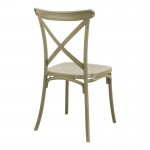 Καρέκλα Crossie pakoworld στοιβαζόμενη pp cappuccino 43x53x88εκ c547035