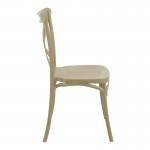 Καρέκλα Crossie pakoworld στοιβαζόμενη pp cappuccino 43x53x88εκ c547035