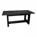 Τραπέζι Senza pakoworld μαύρο μάνγκο ξύλο 180x90x76εκ c547058