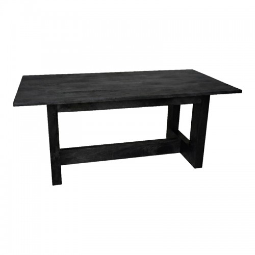 Τραπέζι Senza pakoworld μαύρο μάνγκο ξύλο 180x90x76εκ c547058