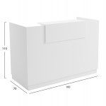 ΓΡΑΦΕΙΟ ΥΠΟΔΟΧΗΣ BARRY HM2153 02 ΜΕΛΑΜΙΝΗ ΣΕ ΛΕΥΚΟ 160x70x110Υεκ c547070