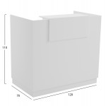 ΓΡΑΦΕΙΟ ΥΠΟΔΟΧΗΣ BARRY HM2152 02 ΜΕΛΑΜΙΝΗ ΣΕ ΛΕΥΚΟ 120x70x110Υεκ c547071