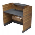 ΓΡΑΦΕΙΟ ΥΠΟΔΟΧΗΣ BARRY HM2152 03 ΜΕΛΑΜΙΝΗ ΣΕ ΚΑΡΥΔΙ-ΓΚΡΙ 120x70x110Υεκ c547072