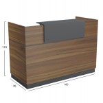 ΓΡΑΦΕΙΟ ΥΠΟΔΟΧΗΣ BARRY HM2153 03 ΜΕΛΑΜΙΝΗ ΣΕ ΚΑΡΥΔΙ-ΓΚΡΙ 160x70x110Υεκ c547073