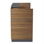 ΓΡΑΦΕΙΟ ΥΠΟΔΟΧΗΣ BARRY HM2153 03 ΜΕΛΑΜΙΝΗ ΣΕ ΚΑΡΥΔΙ-ΓΚΡΙ 160x70x110Υεκ c547073