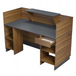 ΓΡΑΦΕΙΟ ΥΠΟΔΟΧΗΣ BARRY HM2153 03 ΜΕΛΑΜΙΝΗ ΣΕ ΚΑΡΥΔΙ-ΓΚΡΙ 160x70x110Υεκ c547073