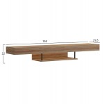ΕΠΙΠΛΟ ΤΗΛΕΟΡΑΣΗΣ ΤΟΙΧΟΥ ME LED SAVOR HM18381 01 ΜΕΛΑΜΙΝΗ ΣΕ OAK 150x29 5x22Υεκ c547080