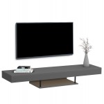 ΕΠΙΠΛΟ ΤΗΛΕΟΡΑΣΗΣ ΤΟΙΧΟΥ ME LED SAVOR HM18381 05 ΜΕΛΑΜΙΝΗ ΣΕ ΓΚΡΙ 150x29 5x22Υεκ c547081