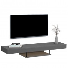 ΕΠΙΠΛΟ ΤΗΛΕΟΡΑΣΗΣ ΤΟΙΧΟΥ ME LED SAVOR HM18381 05 ΜΕΛΑΜΙΝΗ ΣΕ ΓΚΡΙ 150x29 5x22Υεκ c547081