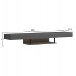 ΕΠΙΠΛΟ ΤΗΛΕΟΡΑΣΗΣ ΤΟΙΧΟΥ ME LED SAVOR HM18381 05 ΜΕΛΑΜΙΝΗ ΣΕ ΓΚΡΙ 150x29 5x22Υεκ c547081