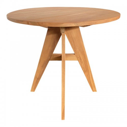 Τραπέζι Cadrada pakoworld teak ξύλο σε φυσική απόχρωση Φ80x76εκ c547102