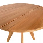 Τραπέζι Cadrada pakoworld teak ξύλο σε φυσική απόχρωση Φ80x76εκ c547102