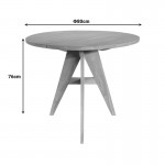 Τραπέζι Cadrada pakoworld teak ξύλο σε φυσική απόχρωση Φ80x76εκ c547102