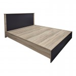 Κρεβάτι με στρώμα Athos Sleepy pakoworld sonoma ανθρακί 160x200εκ c547107