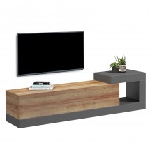 ΕΠΙΠΛΟ ΤΗΛΕΟΡΑΣΗΣ ΤΟΙΧΟΥ ESSENZA HM18372 13 ΜΕΛΑΜΙΝΗ OAK ΓΚΡΙ 150x29 6x38 6Υεκ c547117