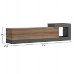 ΕΠΙΠΛΟ ΤΗΛΕΟΡΑΣΗΣ ΤΟΙΧΟΥ ESSENZA HM18372 13 ΜΕΛΑΜΙΝΗ OAK ΓΚΡΙ 150x29 6x38 6Υεκ c547117