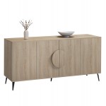 ΜΠΟΥΦΕΣ SAVORE HM18368 01 ΜΕΛΑΜΙΝΗ SONAMA-ΜΑΥΡΑ ΜΕΤΑΛ ΠΟΔΙΑ 180x35 5x82Υεκ c547146