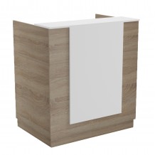 ΓΡΑΦΕΙΟ ΥΠΟΔΟΧΗΣ RECEPTION KARMEN HM2155 01 ΜΕΛΑΜΙΝΗ SONAMA-ΛΕΥΚΟ 100x70x110Υεκ c547185