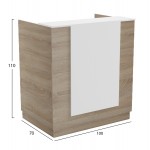 ΓΡΑΦΕΙΟ ΥΠΟΔΟΧΗΣ RECEPTION KARMEN HM2155 01 ΜΕΛΑΜΙΝΗ SONAMA-ΛΕΥΚΟ 100x70x110Υεκ c547185