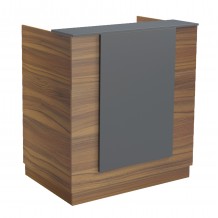 ΓΡΑΦΕΙΟ ΥΠΟΔΟΧΗΣ RECEPTION KARMEN HM2155 03 ΜΕΛΑΜΙΝΗ ΚΑΡΥΔΙ ΓΚΡΙ 100x70x110Υεκ c547186