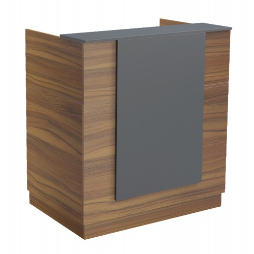 ΓΡΑΦΕΙΟ ΥΠΟΔΟΧΗΣ RECEPTION KARMEN HM2155 03 ΜΕΛΑΜΙΝΗ ΚΑΡΥΔΙ ΓΚΡΙ 100x70x110Υεκ c547186