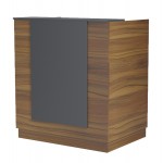 ΓΡΑΦΕΙΟ ΥΠΟΔΟΧΗΣ RECEPTION KARMEN HM2155 03 ΜΕΛΑΜΙΝΗ ΚΑΡΥΔΙ ΓΚΡΙ 100x70x110Υεκ c547186
