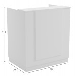 ΓΡΑΦΕΙΟ ΥΠΟΔΟΧΗΣ RECEPTION KARMEN HM2155 02 ΜΕΛΑΜΙΝΗ ΣΕ ΛΕΥΚΟ 100x70x110Υεκ c547187