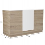 ΓΡΑΦΕΙΟ ΥΠΟΔΟΧΗΣ RECEPTION KRONIC HM2156 01 ΜΕΛΑΜΙΝΗ SONAMA ΛΕΥΚΟ 180x70x110Υεκ c547188