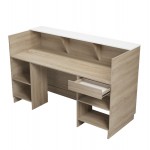 ΓΡΑΦΕΙΟ ΥΠΟΔΟΧΗΣ RECEPTION KRONIC HM2156 01 ΜΕΛΑΜΙΝΗ SONAMA ΛΕΥΚΟ 180x70x110Υεκ c547188