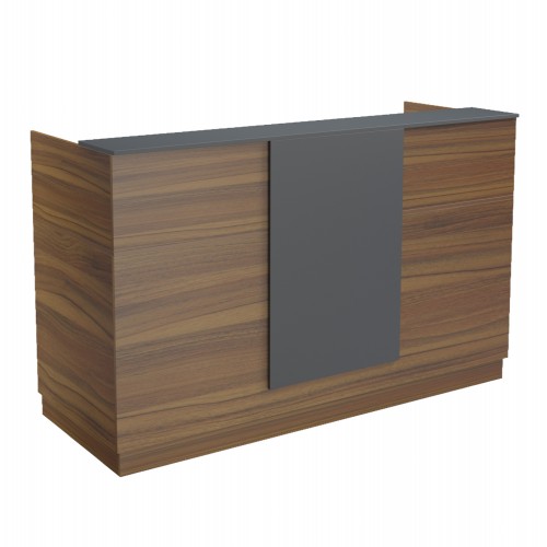 ΓΡΑΦΕΙΟ ΥΠΟΔΟΧΗΣ RECEPTION KRONIC HM2156 03 ΜΕΛΑΜΙΝΗ ΣΕ ΚΑΡΥΔΙ-ΓΚΡΙ 180x70x110Υεκ c547189