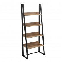 ΡΑΦΙΕΡΑ IZABEL HM18376 01 ΜΕΤΑΛΛΟ--ΜΕΛΑΜΙΝΗ ΣΕ OAK 75x36x185Υεκ c547193