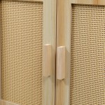 Συρταριέρα Scandy pakoworld ξύλο πεύκου-rattan σε φυσική απόχρωση 34 5x26x78 5εκ c547218