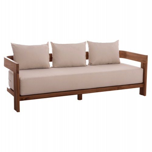 ΚΑΝΑΠΕΣ ΤΡΙΘΕΣΙΟΣ ΣΕΙΡΑ KIOTO HM6382 ΞΥΛΟ TEAK ΦΥΣΙΚΟ-ΜΠΕΖ ΜΑΞΙΛΑΡΙΑ 210x74x72Υεκ c547229