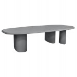 ΤΡΑΠΕΖΙ ΤΡΑΠΕΖΑΡΙΑΣ FIBER CEMENT ΟΒΑΛ GLEN HM6598 01 ΓΚΡΙ 260x95x75Υεκ c547233