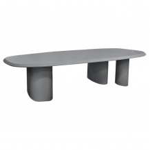 ΤΡΑΠΕΖΙ ΤΡΑΠΕΖΑΡΙΑΣ FIBER CEMENT ΟΒΑΛ GLEN HM6598 01 ΓΚΡΙ 260x95x75Υεκ c547233