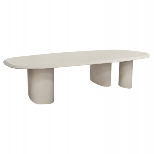 ΤΡΑΠΕΖΙ ΤΡΑΠΕΖΑΡΙΑΣ FIBER CEMENT ΟΒΑΛ GLEN HM6598 02 ΜΠΕΖ 260x95x75Υεκ c547234