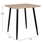 ΣΕΤ ΤΡΑΠΕΖΑΡΙΑΣ 3ΤΜΧ PALOMA HM21380 ΤΕΤΡΑΓΩΝΟ ΤΡΑΠΕΖΙ 2 ΚΑΡΕΚΛΕΣ ΣΕ ΜΑΥΡΟ c547237