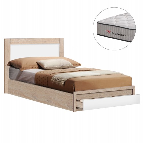 ΚΡΕΒΑΤΙ ΜΟΝΟ ΜΕ ΣΥΡΤΑΡΙ ΣΤΡΩΜΑ MELANY HM10756 01 ΜΕΛΑΜΙΝΗ SONAMA ΛΕΥΚΟ--ΓΙΑ 90x190εκ c547309