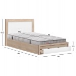 ΚΡΕΒΑΤΙ ΜΟΝΟ ΜΕ ΣΥΡΤΑΡΙ ΣΤΡΩΜΑ MELANY HM10756 01 ΜΕΛΑΜΙΝΗ SONAMA ΛΕΥΚΟ--ΓΙΑ 90x190εκ c547309