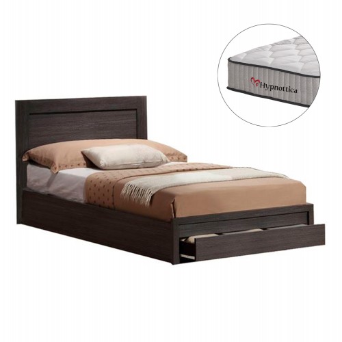 ΚΡΕΒΑΤΙ ΜΟΝΟ ΜΕ ΣΥΡΤΑΡΙ ΣΤΡΩΜΑ MELANY HM10756 02 ΜΕΛΑΜΙΝΗ ZEBRANO--ΓΙΑ 90x190εκ c547310