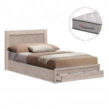 ΚΡΕΒΑΤΙ ΜΟΝΟ ΜΕ ΣΥΡΤΑΡΙ ΣΤΡΩΜΑ MELANY HM10756 03 ΜΕΛΑΜΙΝΗ SONAMA--ΓΙΑ 90x190εκ c547311