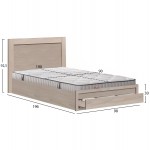 ΚΡΕΒΑΤΙ ΜΟΝΟ ΜΕ ΣΥΡΤΑΡΙ ΣΤΡΩΜΑ MELANY HM10756 03 ΜΕΛΑΜΙΝΗ SONAMA--ΓΙΑ 90x190εκ c547311