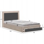 ΚΡΕΒΑΤΙ ΜΕ ΣΥΡΤΑΡΙ ΣΤΡΩΜΑ MELANY HM10756 04 ΜΕΛΑΜΙΝΗ SONAMA ΓΚΡΙ--ΓΙΑ 90x190εκ c547312