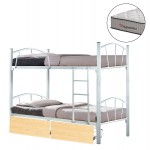 ΚΟΥΚΕΤΑ ΜΕ 2 ΣΥΡΤΑΡΙΑ SONAMA ΣΤΡΩΜΑΤΑ 90X190εκ FLOOR HM10749 02 ΜΕΤΑΛΛΟ ΛΕΥΚΟ c547315
