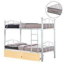 ΚΟΥΚΕΤΑ ΜΕ 2 ΣΥΡΤΑΡΙΑ SONAMA ΣΤΡΩΜΑΤΑ 90X190εκ FLOOR HM10749 02 ΜΕΤΑΛΛΟ ΛΕΥΚΟ c547315
