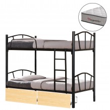 ΚΟΥΚΕΤΑ ΜΕ 2 ΣΥΡΤΑΡΙΑ SONAMA ΣΤΡΩΜΑΤΑ 90X190εκ FLOOR HM10749 04 ΜΕΤΑΛΛΟ ΜΑΥΡΟ c547317