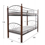 ΚΟΥΚΕΤΑ ΜΕ ΣΤΡΩΜΑΤΑ STOREY HM10749 10 ΜΕΤΑΛΛΟ ΞΥΛΟ RUBBERWOOD--ΣΤΡΩΜΑΤΑ 90x190εκ c547321