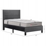 ΚΡΕΒΑΤΙ ΗΜΙΔΙΠΛΟ ΣΤΡΩΜΑ TRILLOP HM10757 01 ΓΚΡΙ ΥΦΑΣΜΑ--ΓΙΑ 120x200εκ c547382