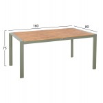ΤΡΑΠΕΖΙ ΕΞΩΤ ΧΩΡΟΥ GOYA HM6059 07 ΑΛΟΥΜΙΝΙΟ ΣE OLIVE GREEN POLYWOOD 160X80Χ75Υεκ c547393