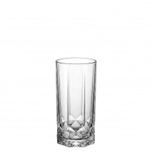 Ποτήρι Γυάλινο Σκαλιστό Σωλήνας 32 5cl φ6 5x14cm σειρά FUTURE Glass4U Σετ 24 c547397